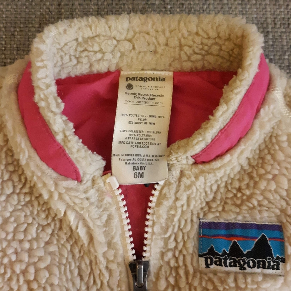 Patagonia 6 mos Sherpa Fleece/Barefoot Dreams 12-18 mos Jacket